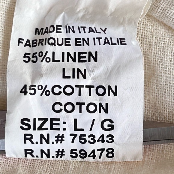 Bellambra Women’s Linen/Cotton Shift Dress Ruffle Collar to Bottom Hem Large - Picture 7 of 10